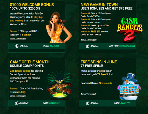 Fair Go Casino Bonuses
