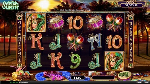 samba sunset slot machine 