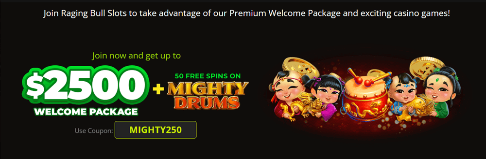 raging bull casino exclusive welcome bonus