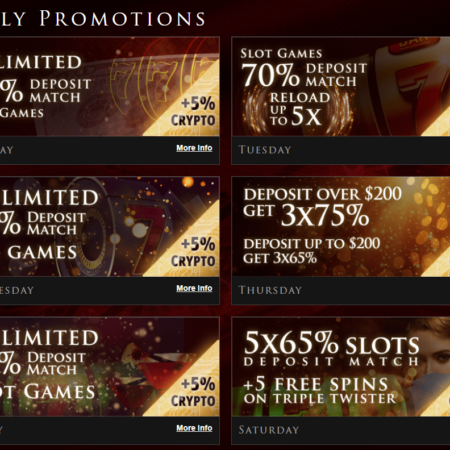 Get Unlimited 65% Slot Deposit Match + 5% with Crypto
