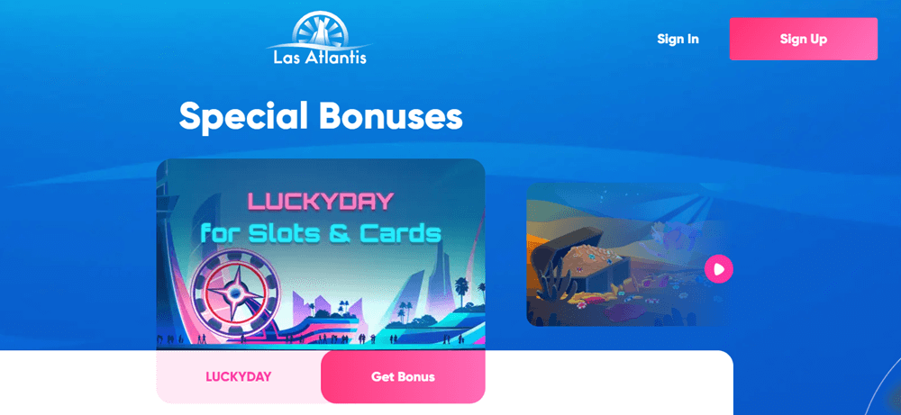 special bonuses at las atlantis